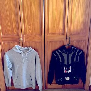 Star Wars boys  Black Graphic Hoodie and gray hoodie
